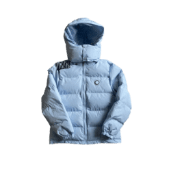 PUFFER DETACHABLE HOOD - ICE BLUE