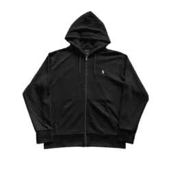 POLO HOODIE - BLACK