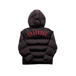 PUFFER DETACHABLE HOOD - BLACK/RED