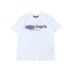 T-SHIRT PALM ANGLS - WHITE/PURPLE
