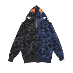 BAPE HOODIE - BLACK/BLUE