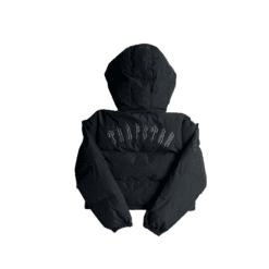 WOMAN PUFFER DETACHABLE HOOD - BLACK