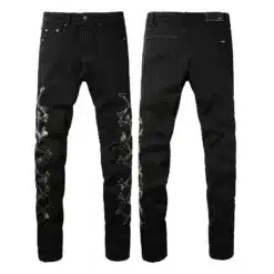 JEANS - BLACK BONES