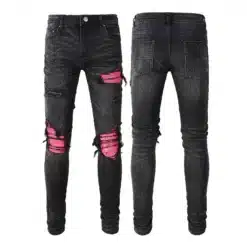 JEANS - BLACK/PINK