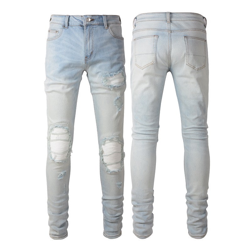 JEANS - GREY/WHITE