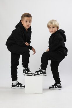 Coordset felpa con cappuccio e jogger Black Kids 330 - RAIS DESIGN