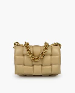 Bottega Veneta Chain Cassette Padded Intreccio Bag Porridge