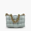 Bottega Veneta Chain Cassette Padded Intreccio Light Blue