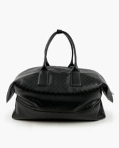 Bottega Veneta Intrecciato Holdall Duffel Bag Black