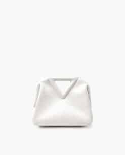 Bottega Veneta The Point Small Leather Tote Chalk