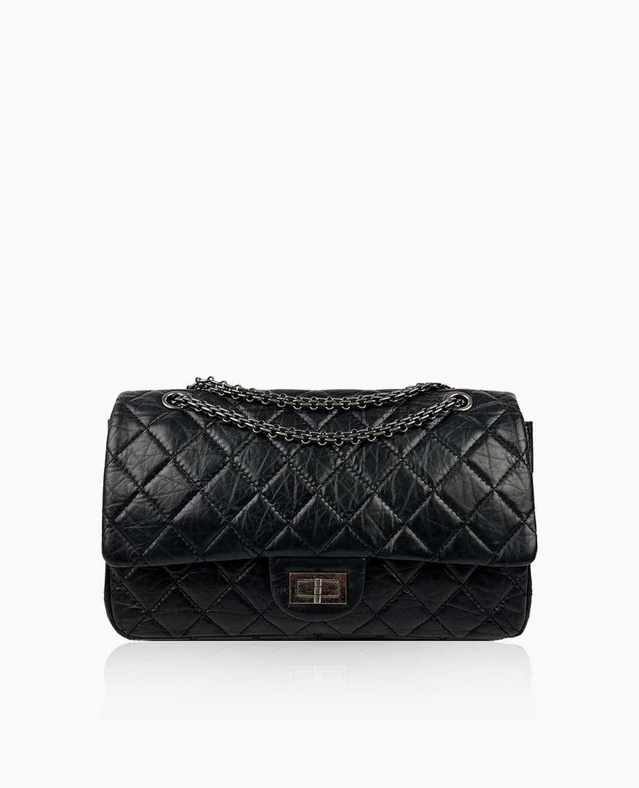 Chanel Aged Calfskin Quilted 2.55 Reissue Flap Bag Black