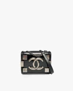 Chanel Brick Flap Bag in Black Lambskin