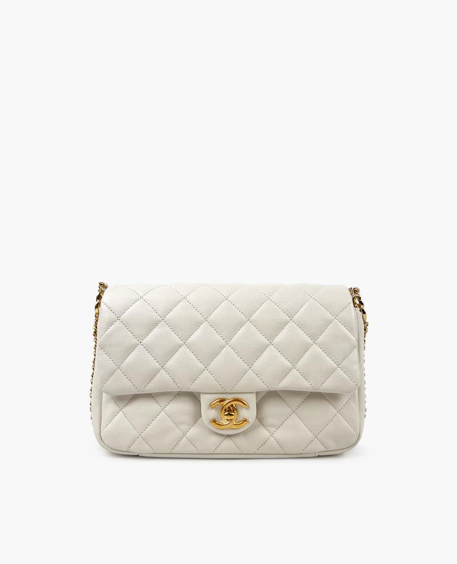 Chanel CoCo You Flap Bag White Caviar GHW