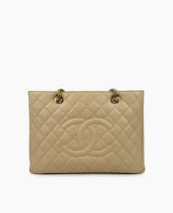 Chanel GST Tote Beige Caviar GHW