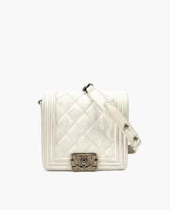 Chanel Square Boy White RHW
