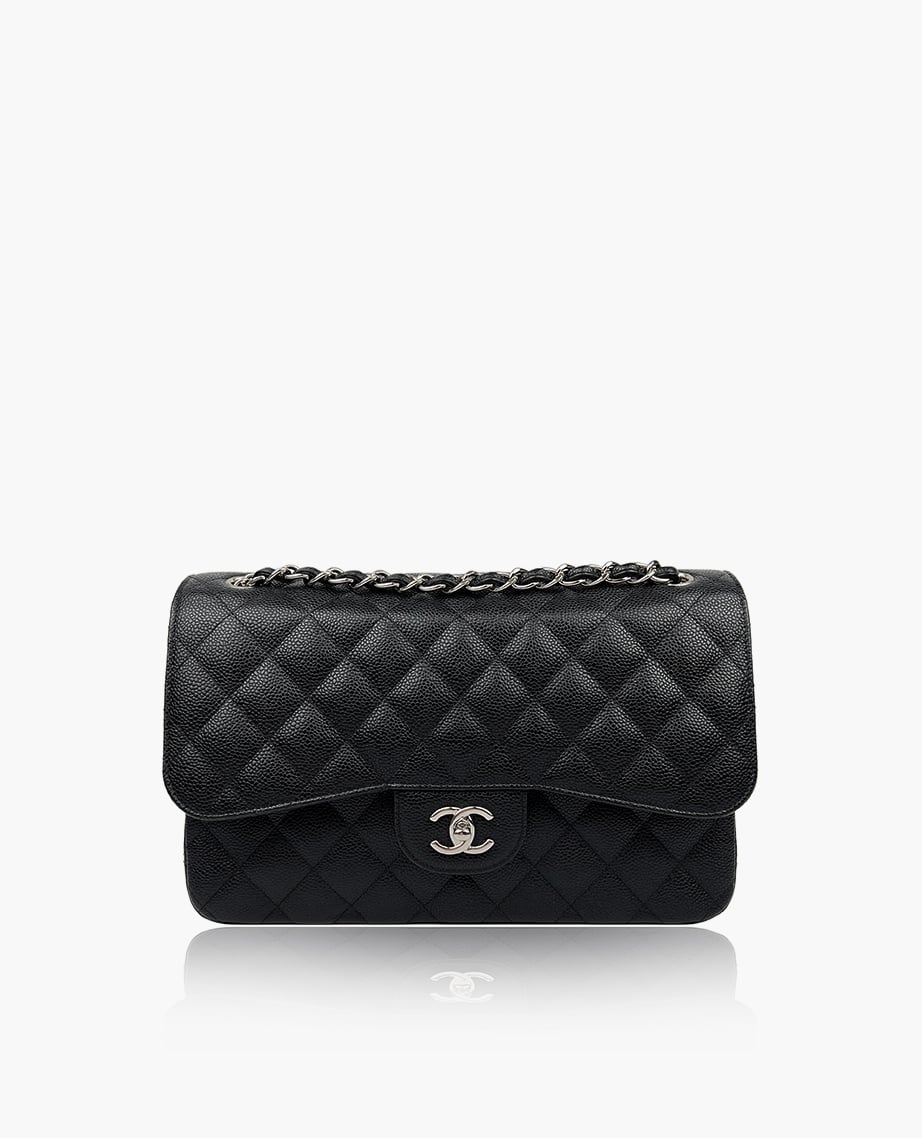 Chanel Timeless Jumbo Double Flap Black Caviar SHW