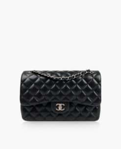 Chanel Timeless Jumbo Double Flap Black Lambskin SHW