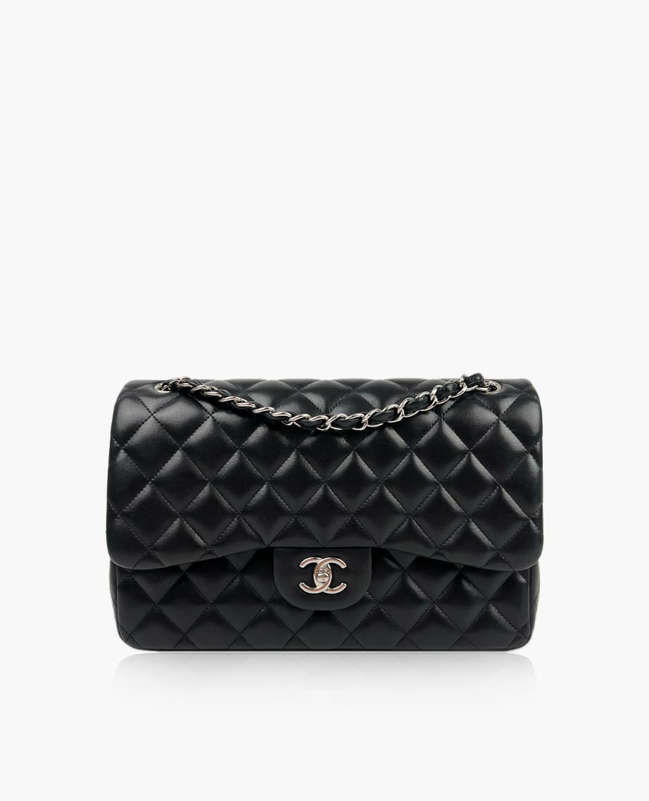Chanel Timeless Jumbo Double Flap Black Lambskin SHW