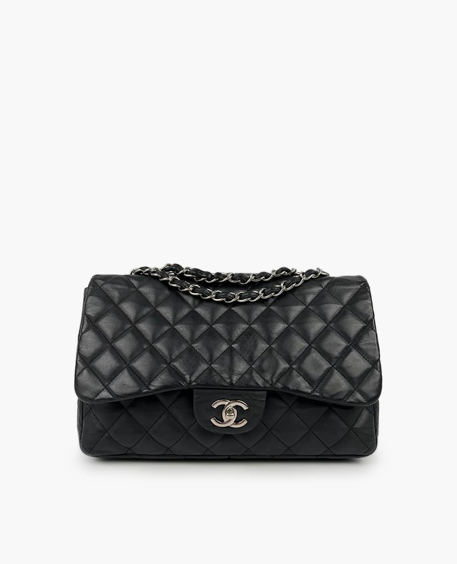 Chanel Timeless Jumbo Single Flap Black Lambskin SHW
