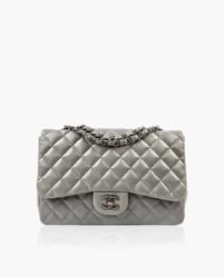 Chanel Timeless Jumbo Single Flap Grey Lambskin RHW