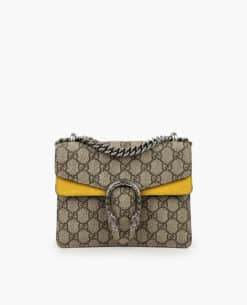 Gucci Dionysus GG Supreme Mini Bag Yellow