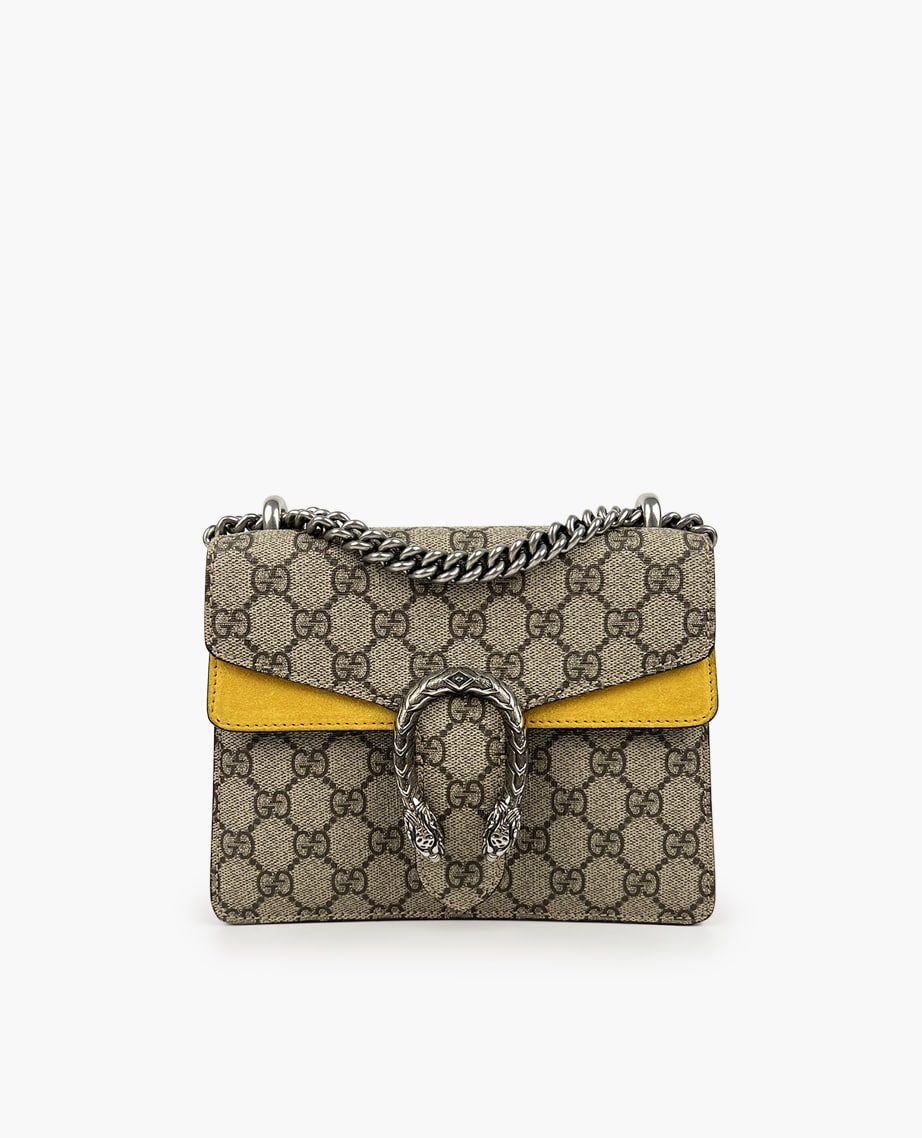 Gucci Dionysus GG Supreme Mini Bag Yellow