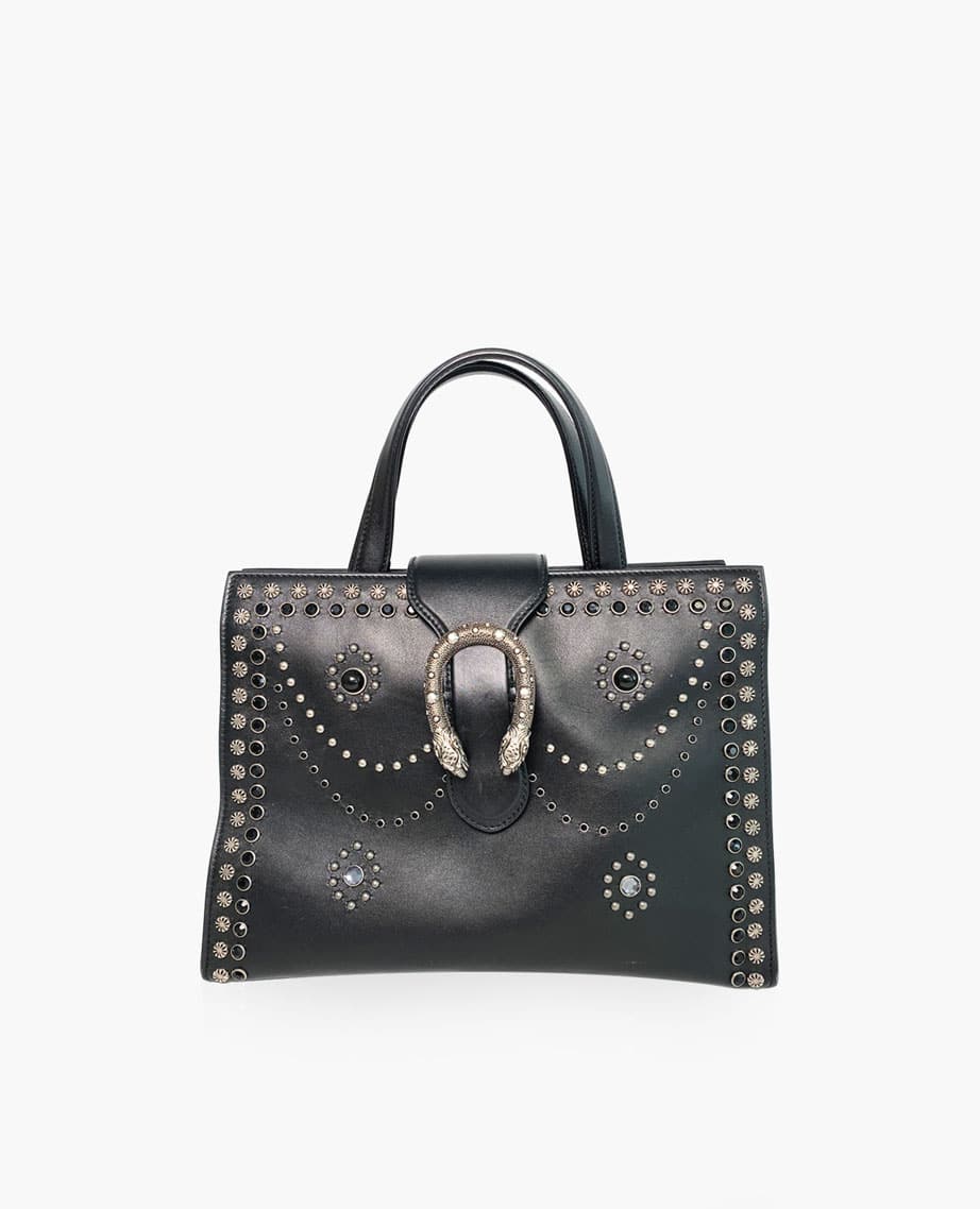 Gucci Dionysus Matelasse Tote Studded Black
