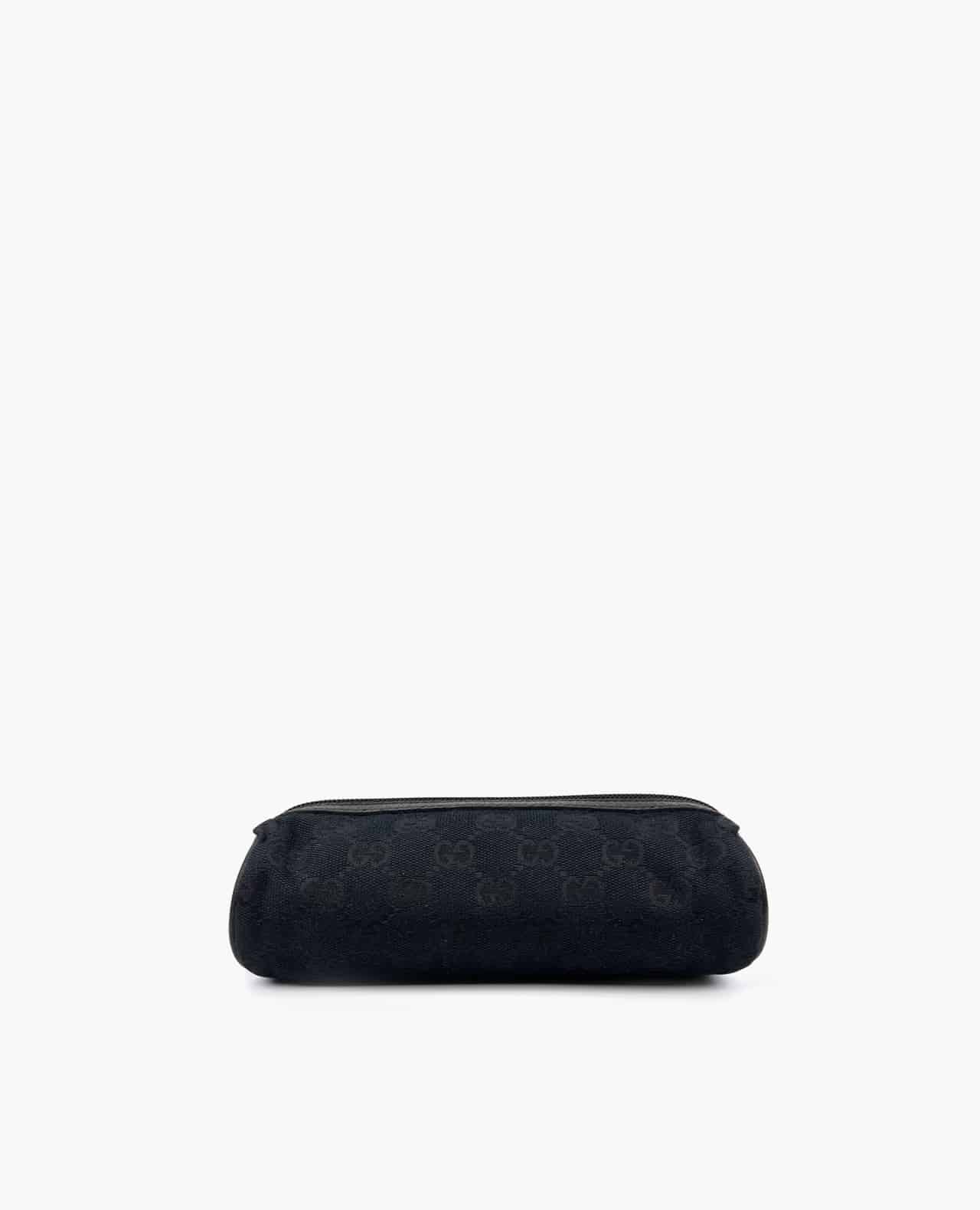 Gucci GG Canvas Long Cosmetic Pouch Black
