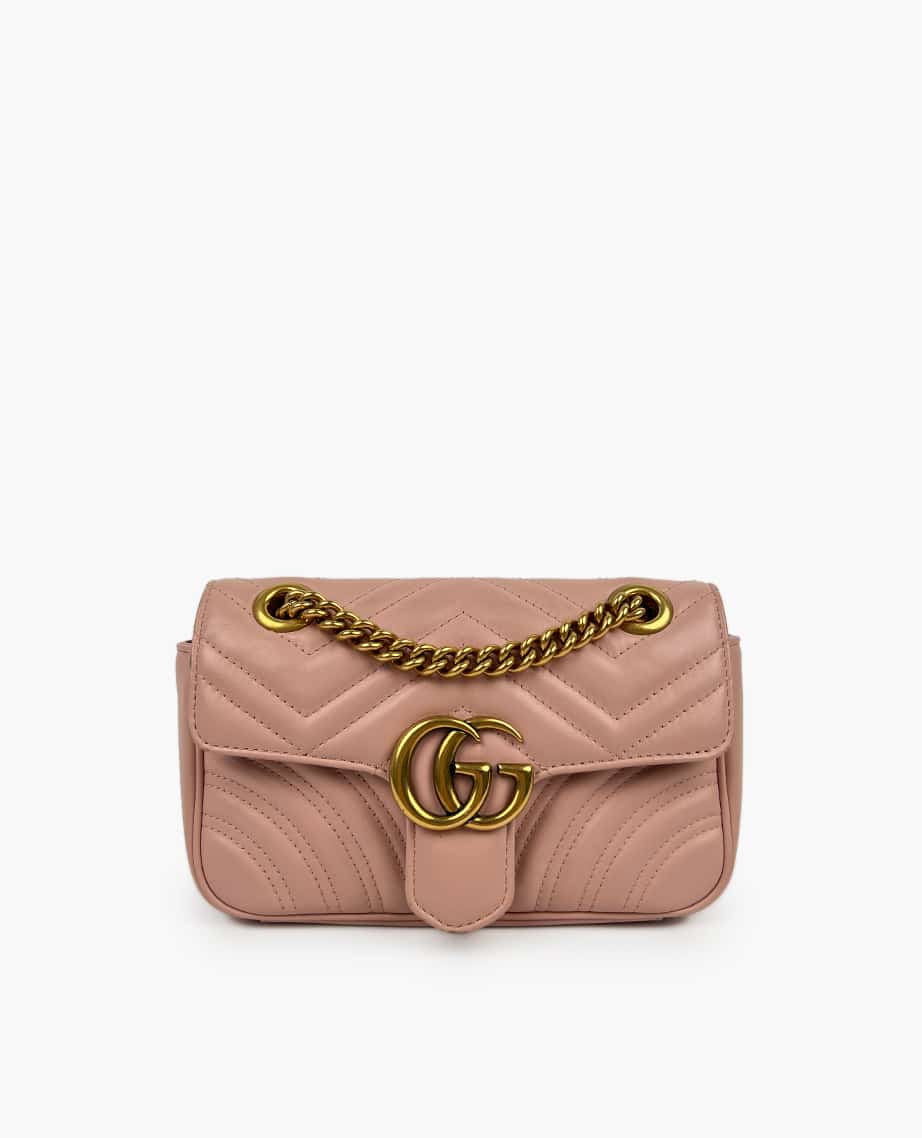 Gucci GG Marmont Matelassé Mini Bag Dusty Pink