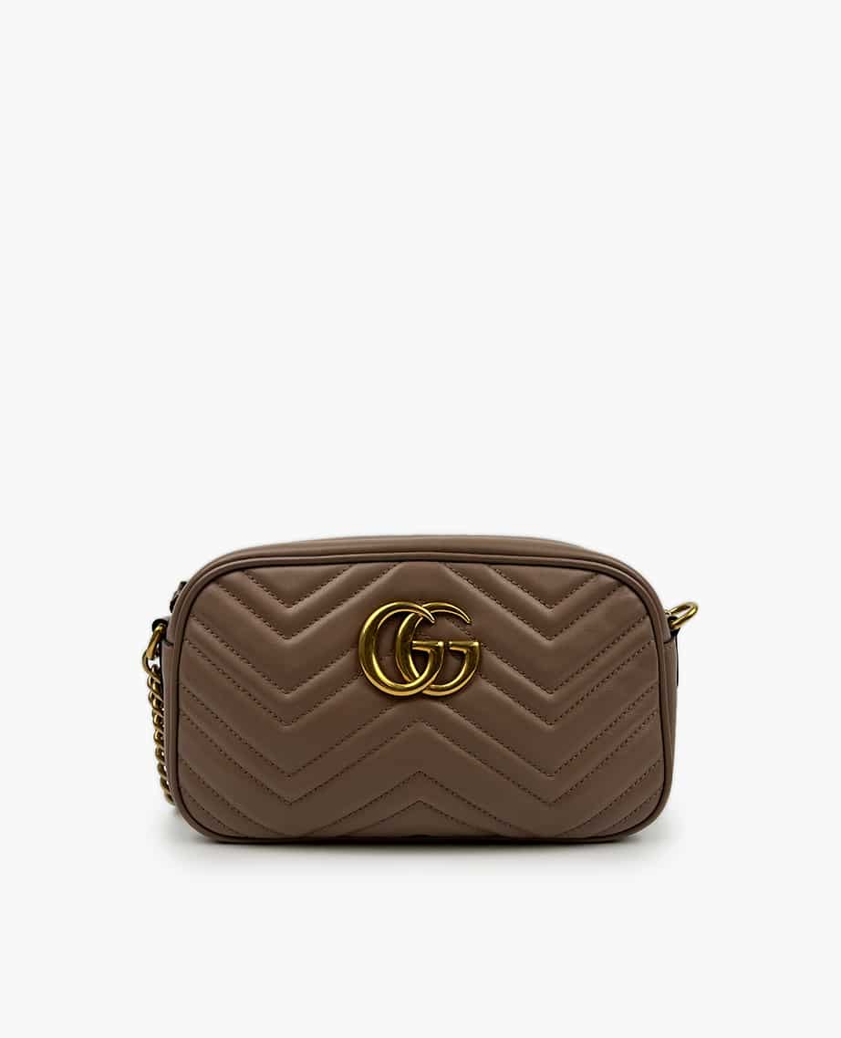 Gucci GG Marmont Small Matelassé Shoulder Bag Dusty Pink