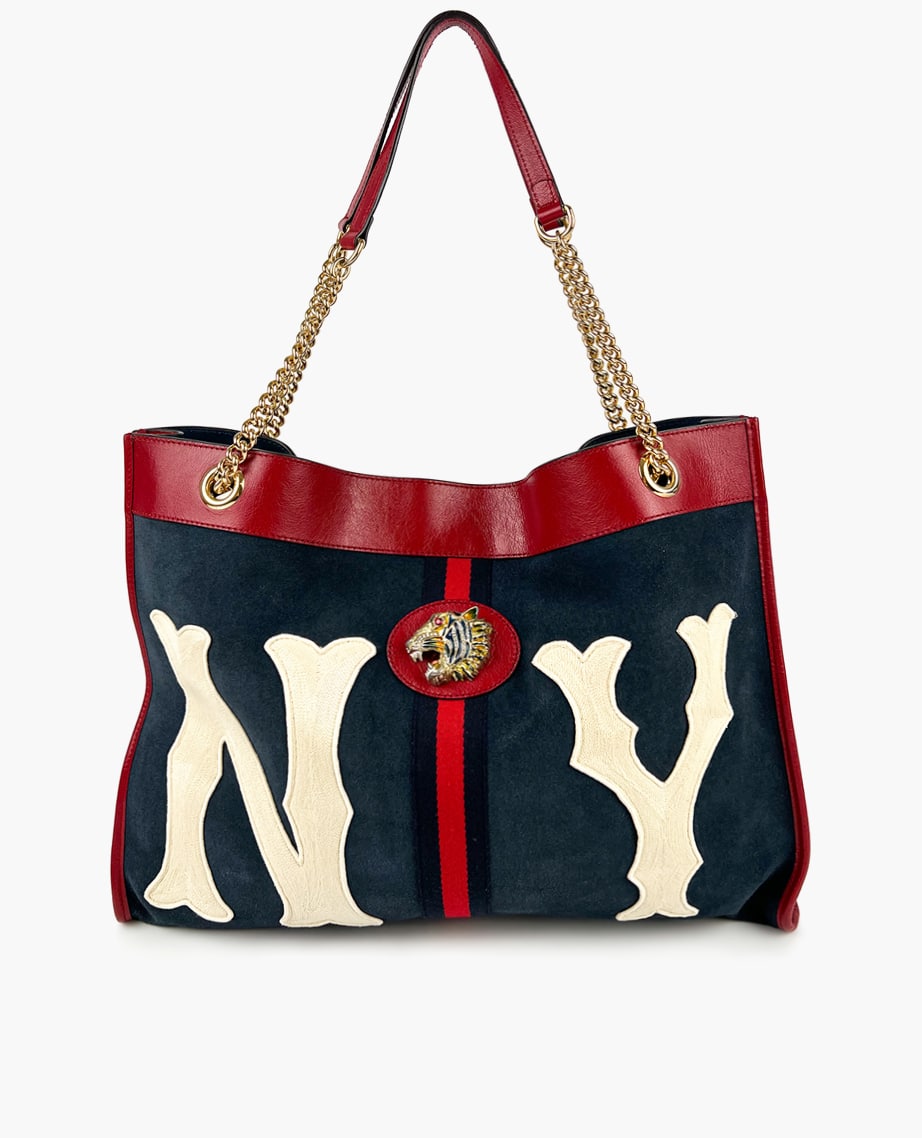 Gucci Vintage Rajah Suede Tote Bag