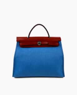 Hermès Herbag PM Blue With Canvas