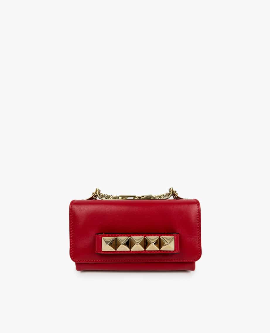 Valentino Red Rockstud Va Va Voom Crossbody Bag
