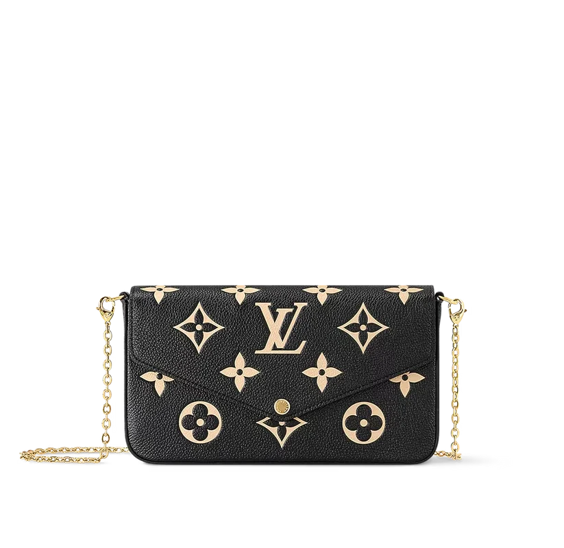 Louis Vuitton Felicie Pouch - Black Beige