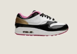 Nike Air Max 1 - "Grand Piano" White / Black / Metallic Gold / Pink