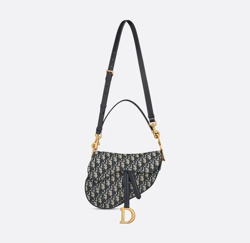 Dior Saddle Bag with Strap - Blue