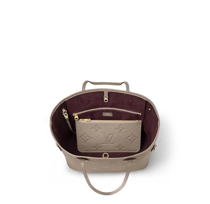 Louis Vuitton Neverfull MM - Monogram Empreinte Leather - Turtledove